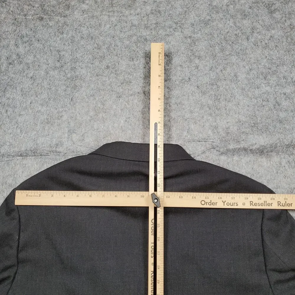 J.Crew‎ Blazer Mens 42L Wool 3 Button Single Breasted Charcoal Sport Coat Jacket